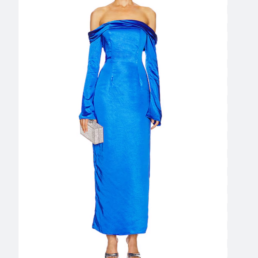 New Nwt Runaway The Label Arielle Maxi Dress In Cobalt